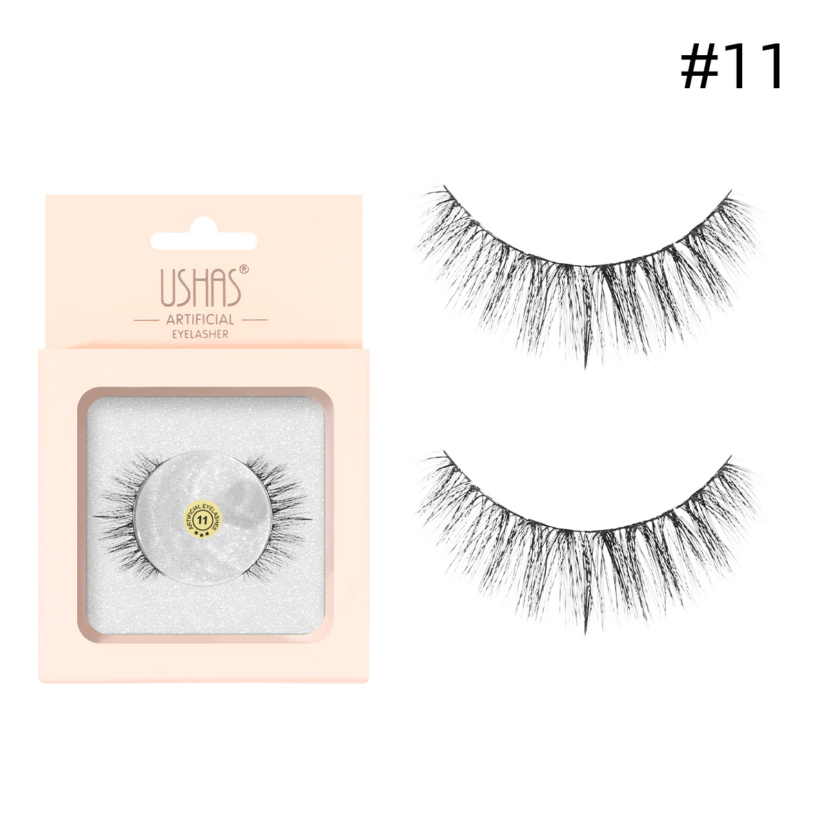 USHAS venta al por mayor pestañas falsas pestañas gruesas delgadas ojos largos pestañas CT210