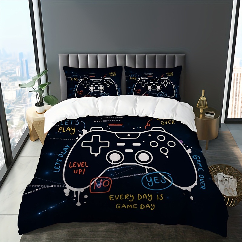 Textil doméstico transfronterizo molienda digital impresión quilt kit mango de juego fuente de fábrica graffiti llevar TEMU / JIT