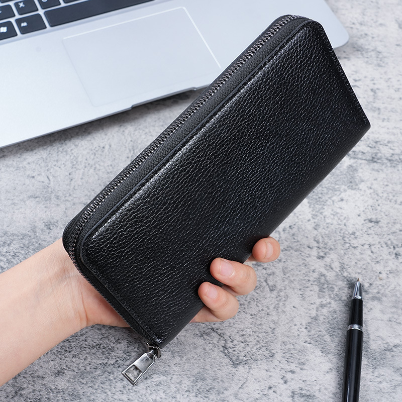 Manufacturer Wholesale Long Men's Zipper Large Capacity Wallet Casual Business Men's Clutch Bag Multi-Card Slot Men's Card Holder
