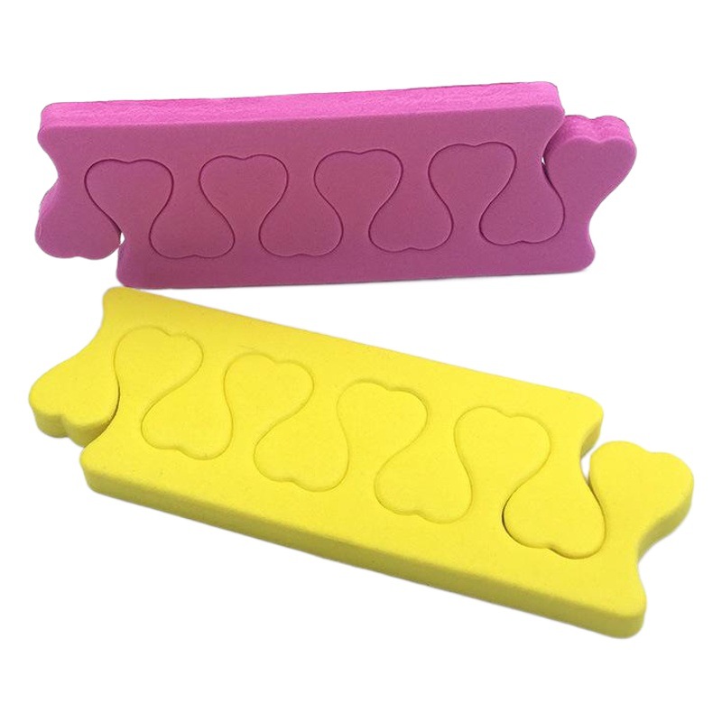 Spot Eva Finger Separator, a Pair of Heart Toe Separator, Pink Sponge Toe Separator, Cotton Purple Blue Toe Separator