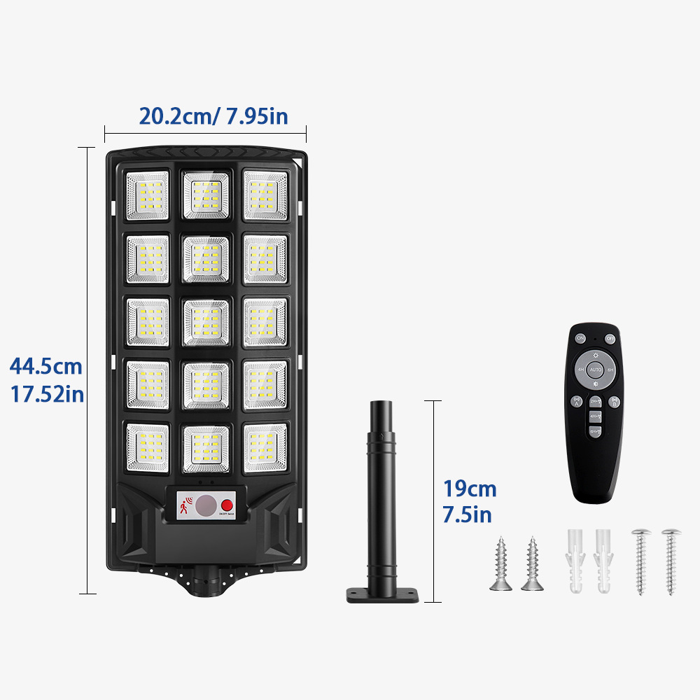 Integrado al aire libre, tres lados, modelo led, farola solar, iluminación de inducción del cuerpo humano para el hogar, luz de jardín impermeable