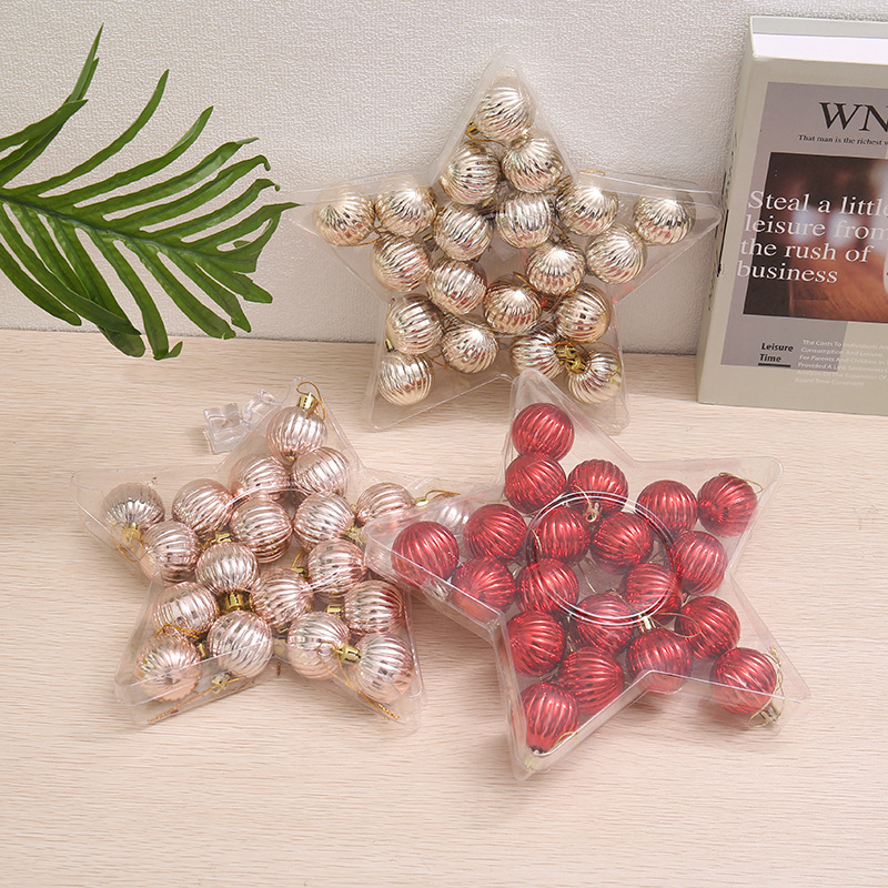 2025 Amazonas transfronterizas 4cm Navidad Bolas de regalo de Navidad Decoración Fabricantes de Bolas de Regalo de Navidad Mayorista Campo de Cumpleaños