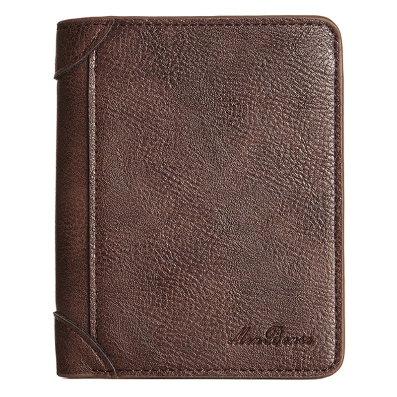 Cross-border hombres billetera vertical corto de negocios multi-funcional de gran capacidad de la cartera de moda cremallera monedero de moda al por mayor