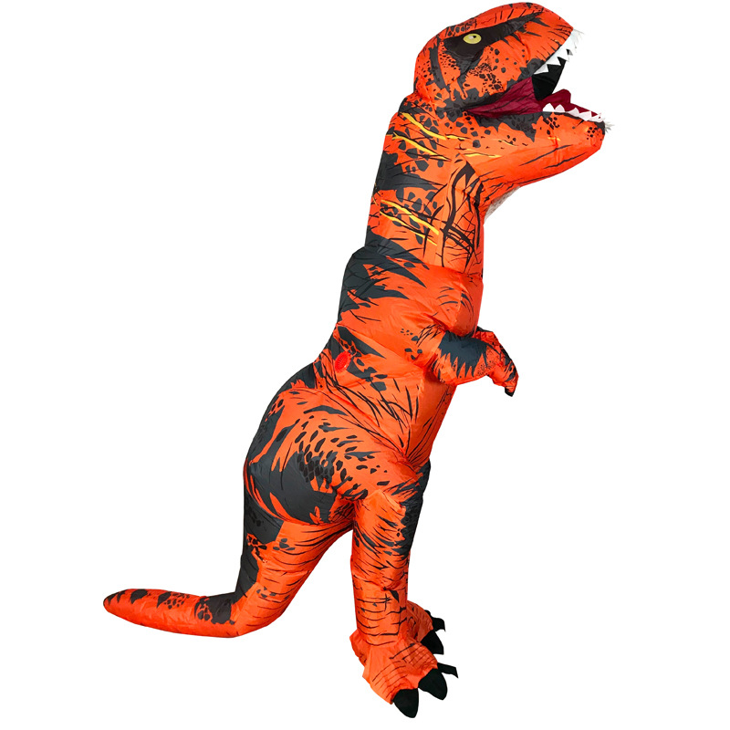 Venta caliente Traje inflable transfronterizo Dinosaurio de Halloween Alien Tyrannosaurus Rex Dress Up Ropa de actuación divertida Decoración de fiesta