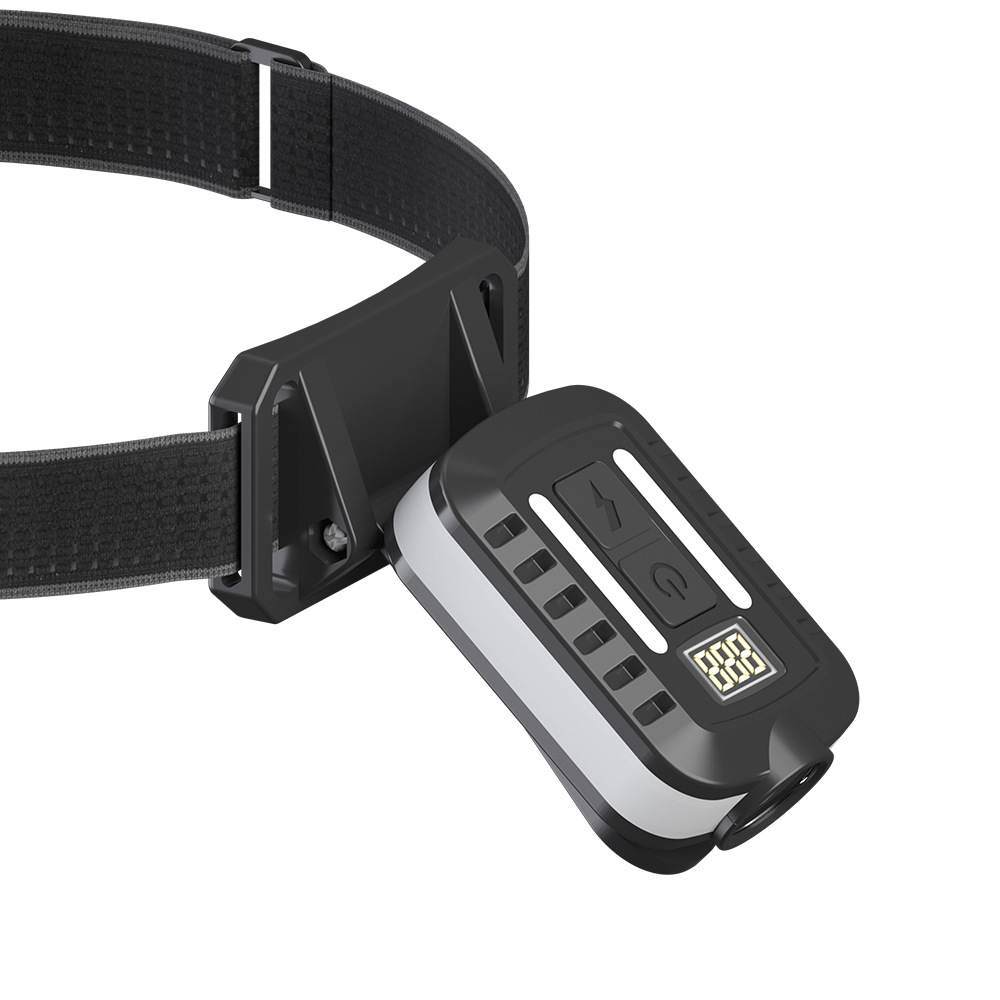 Transfronteriza digital eléctrica fuerte cabeza de luz al aire libre noche montar rojo y azul parpadeante advertencia sombrero lámpara de soporte de trabajo lámpara de mantenimiento