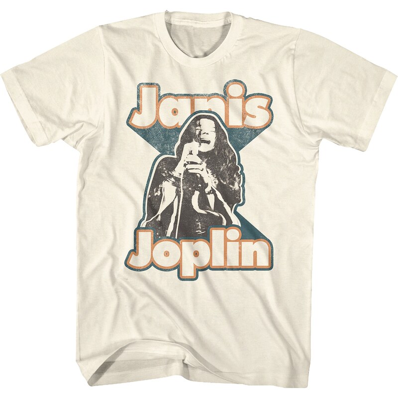 The Greatest 50 rock musicians Janis Joplin punk tide flu American retro loose T-shirt
