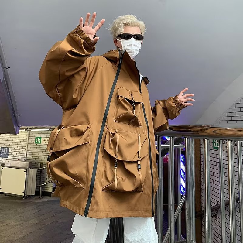 American outdoor workwear jacket functional multi-pocket jacket men's spring and autumn loose Ruan Shuai fashion brand couple jacket