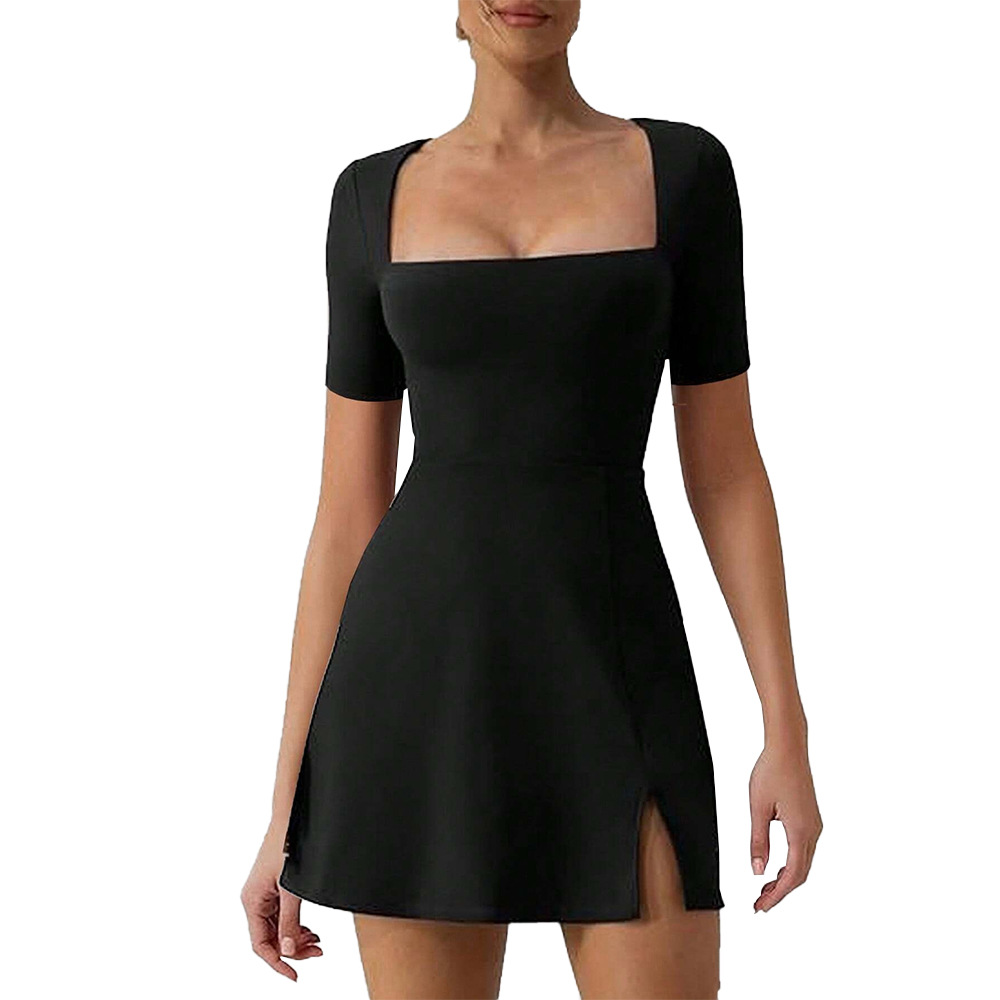 Women's Elegant Square-Neck Dress