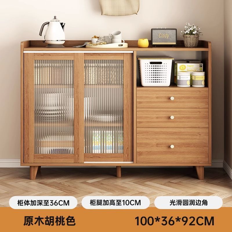 Estilo nórdico color madera aparador armario sala de estar gabinete de pared comedor balcón estilo japonés sala de té gabinete