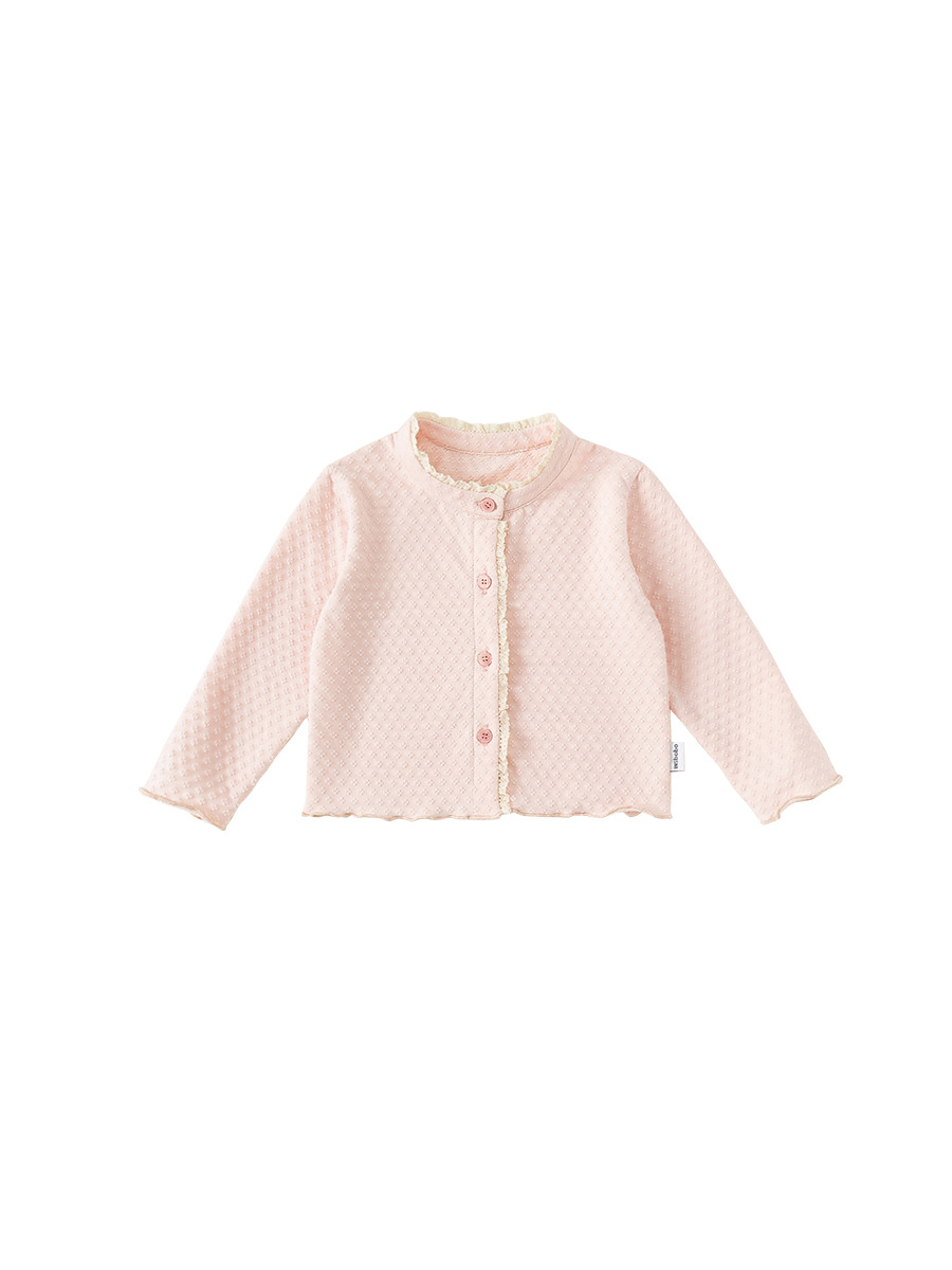 Yoobao ropa infantil niñas cardigans sueltos chaqueta primavera nuevo bebé simple encaje niño chaqueta de manga larga