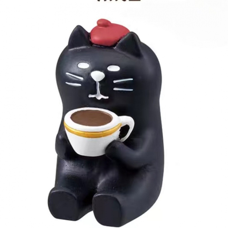 커피 검은 고양이