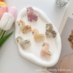 新款羊驼侧边夹卡通少女心发夹刘海夹碎发饰简约时尚流行夹子头饰
