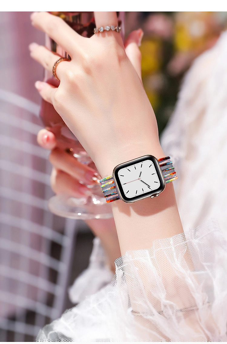 A nylon universal sliding buckle magnetic watch strap suitable for Huawei, Apple and Samsung iwatch undefined