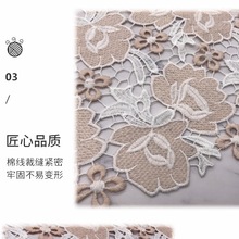 高档水溶绣花布刺绣面料蕾丝来图设计仿版可小批量生产