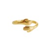 Copper glossy adjustable ring for beloved, three colors, simple and elegant design, wholesale
