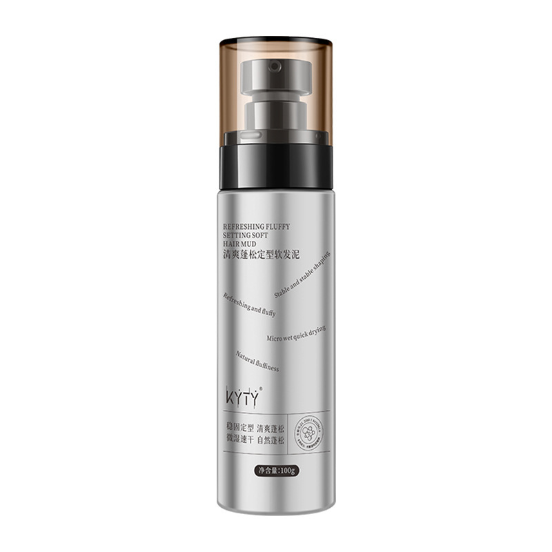 KYTY refrescante y esponjoso estilo de barro de cabello perfumado perdurable, molde natural y esponjoso, cera de cabello hidratante para hombres, fabricante especial