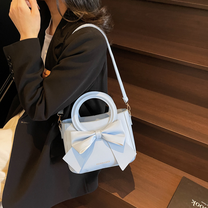 ファッショナブルで多用途な蝶結び、美しい無地、軽い高級感、高価値のレディースハンドバッグ、ショルダークロスボディバッグ|undefined