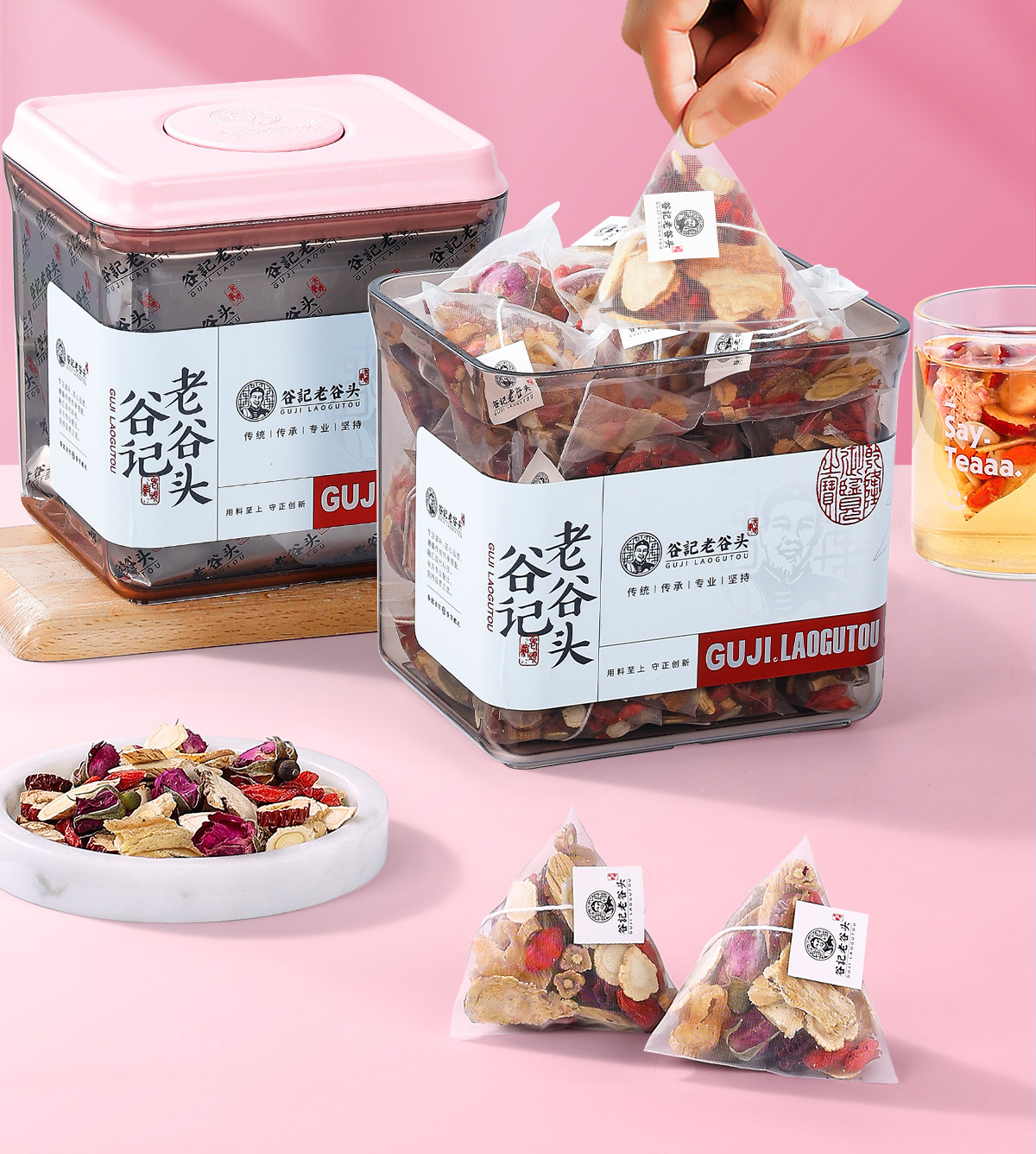 Astragalus Angelica Codonopsis Red Date Longan Goji Herbal Tea Bag Combination for Women Daily Wellness 324g overview