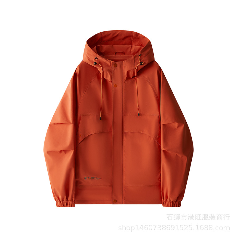 2025 new men's sports windbreaker casual jacket spring and autumn outdoor hooded work jacket jacket factory wholesale