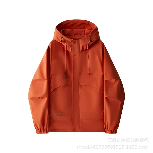 2025 new men's sports windbreaker casual jacket spring and autumn outdoor hooded work jacket jacket factory wholesale