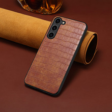 适用热销三星S24Ultra/S23Plus仿皮鳄鱼纹手机壳保护套A05S单后盖