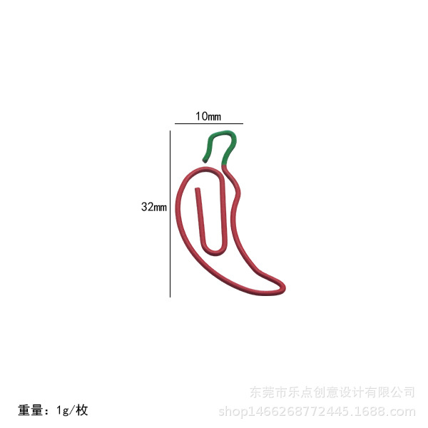 FUENTE Fábrica en stock clasificación de plástico al por mayor Clip de papel de cereza de plástico de dos colores Clip de papel de modelado de almacenamiento de Bill