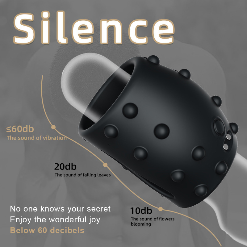 Men's Silicone Semen Locking Ring Delayed Men's Anti-Ejaculation Resonator Penis Sleeve Vibrating Ring Semen Locking Ring Adult Sex Wholesale