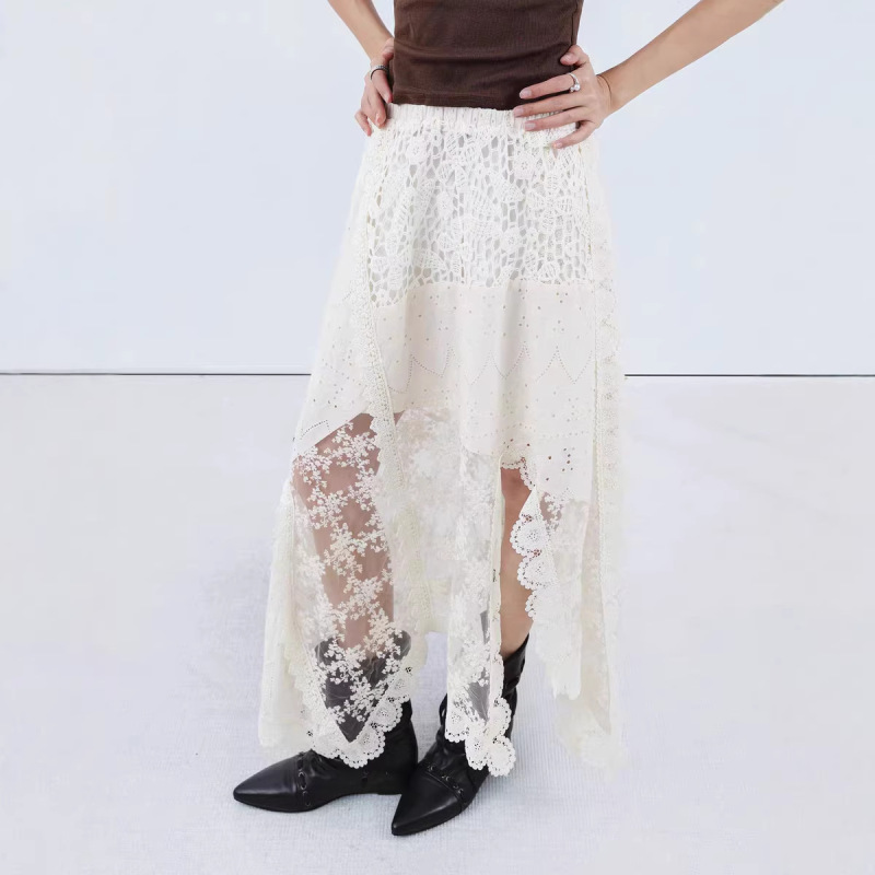 Irregularly Designed, Heavily Embroidered Patchwork Skirt, Beautiful Autumn Long Skirt Irregularly Designed, Heavily Embroidered Patchwork Skirt, Beautiful Autumn Long Skirt