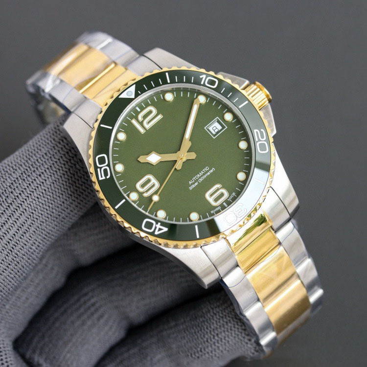 Gold steel green surface