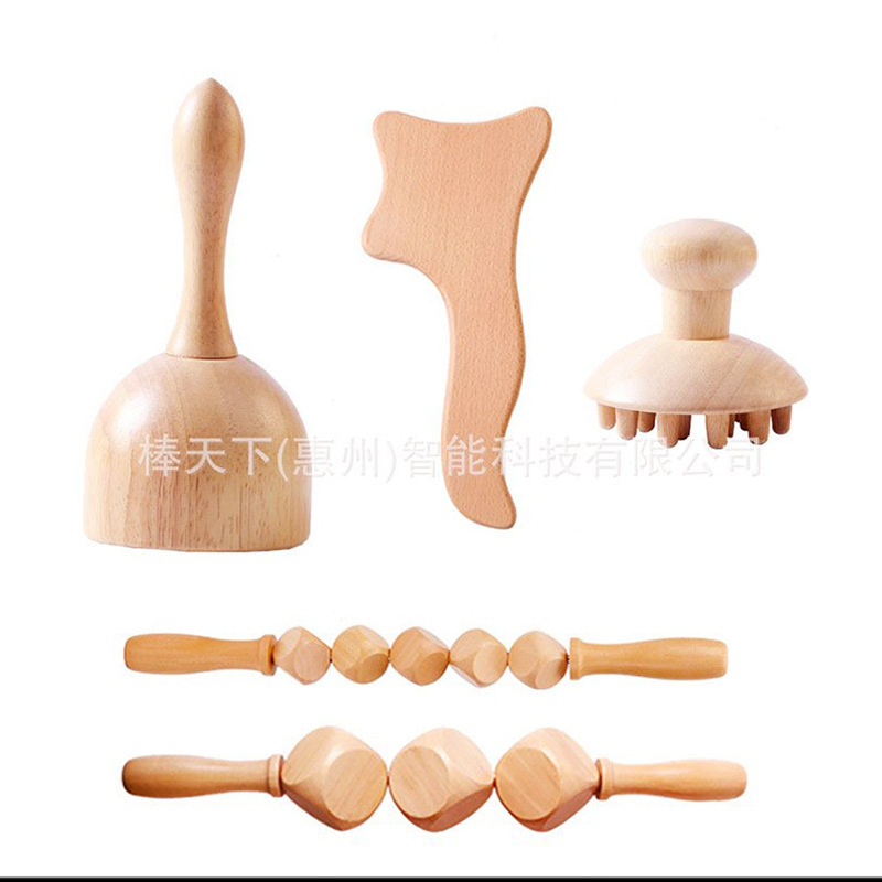 ケヤキマッサージ器「筋棒掻爬経絡疎通棒マッサージカップキノコ頭部マッサージ器マッサージセット」|undefined