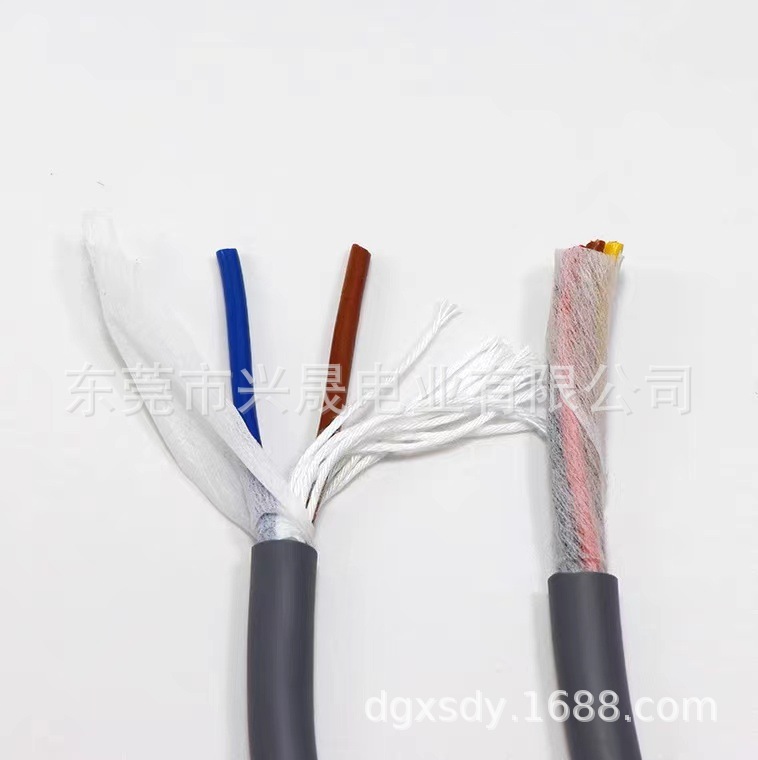 国标高柔性拖链电缆TRVV10芯工业机械臂电缆线耐弯折控制线