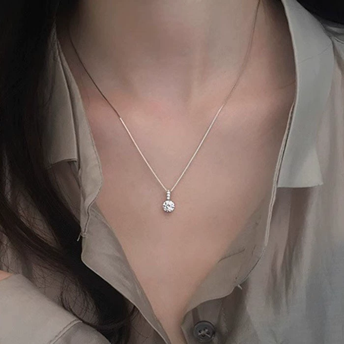 Бриллиантовое ожерелье женская мода легкая роскошь нишевые дизайнерские чувства холодные ветры супер вспышка ключицы шары новый прилив