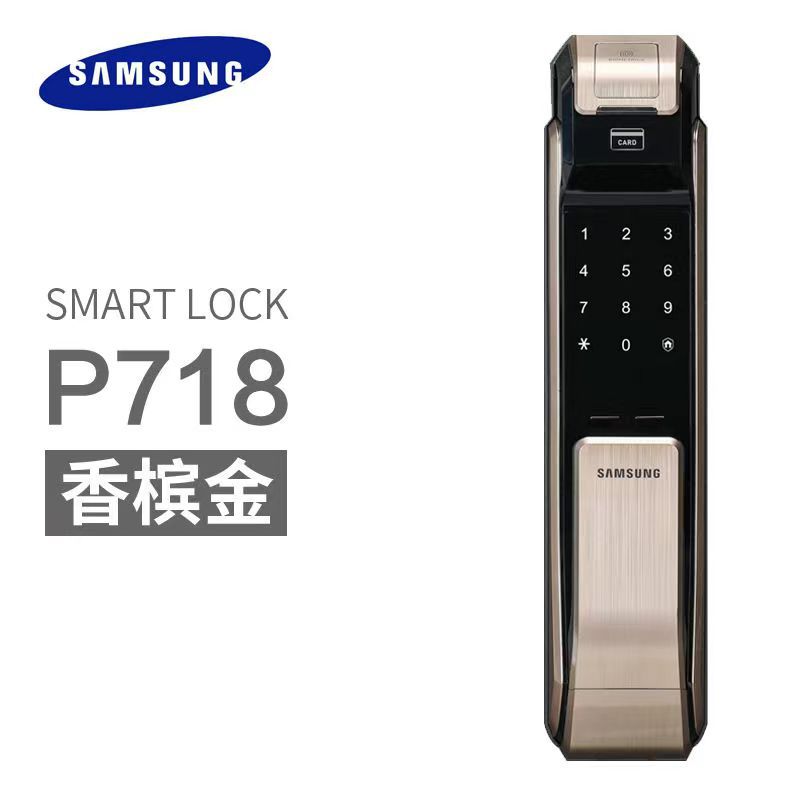 多功能双重认证防盗智能锁 P718家居锌合金自动指纹锁智能电子锁