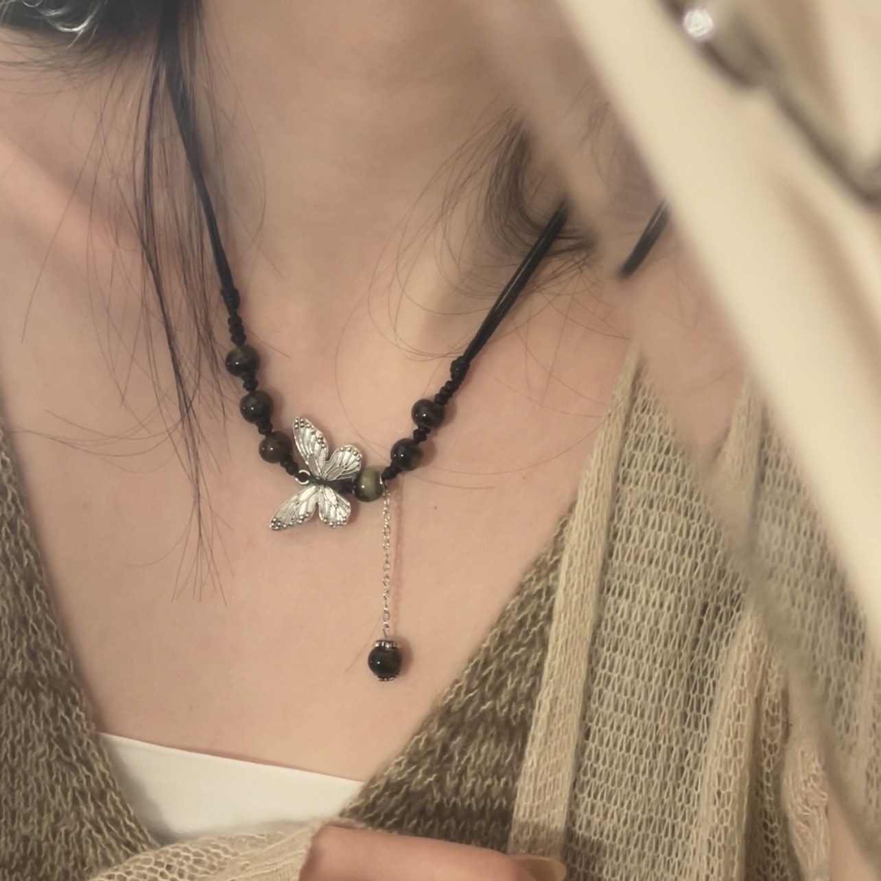 Ethnic woven necklace