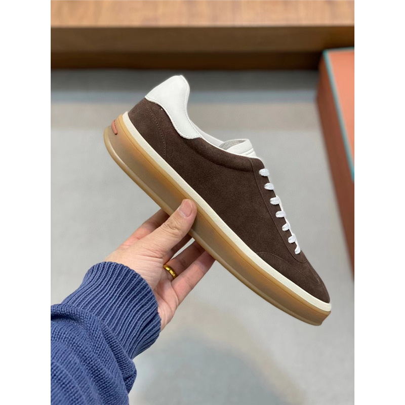 Herren Retro Sneaker Aus Wildleder Schnürschuhe Für Den Alltag_voghion.com
