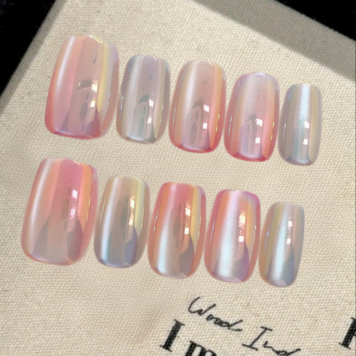 Manicure nuevo cristal ojo de gato usar uñas de alta calidad manuales manicure piezas de 10 piezas empaquetadas decodificación usar uñas al por mayor