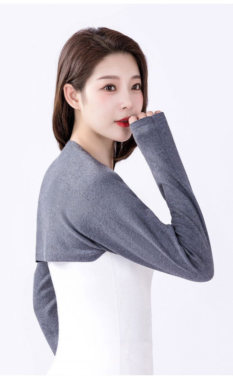 Summer Pure Cotton Shoulder Pads for Women, Long-Sleeved Arm Sleeves, Shoulder Pads, Thin Waistcoat, Warm Shawl, Air-Conditioned Sleeping Protection Against Cold