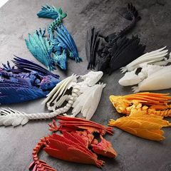 3D打印始祖鸟羽毛飞龙关节可动仿真儿童玩具摆件网红创意