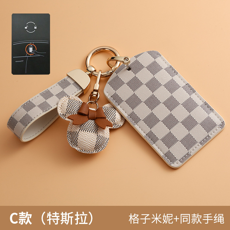 격자 무늬 C [가방 + 격자 무늬 미니 + 로프]