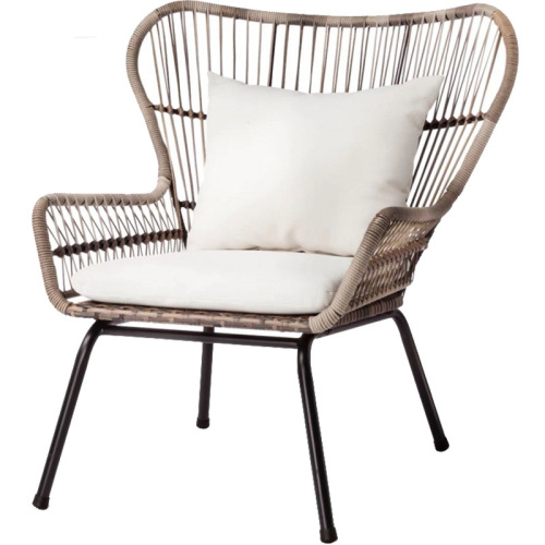 Outdoor rattan chair and table set, leisure courtyard garden balcony tea table set of three, rattan garden furniture set