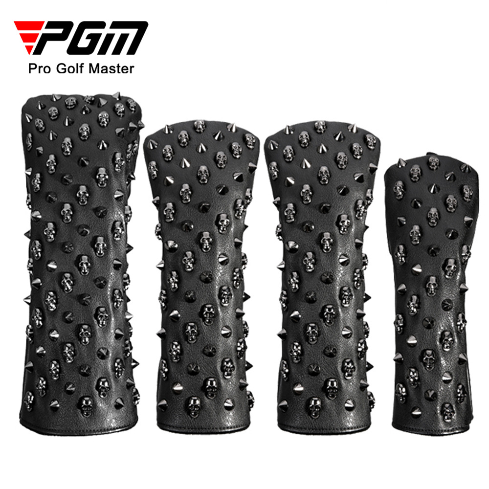 Vỏ đầu gậy Golf PGM chống thấm nước, đa năng, bảo vệ đầu gậy — GT035-Bao thanh gỗ số 1 màu đen, GT035-Bộ thanh đẩy hình bán nguyệt màu đen, GT035-Bộ cột gỗ số 3/Số 5 màu trắng, GT035-Bộ thanh đẩy hình bán nguyệt màu trắng