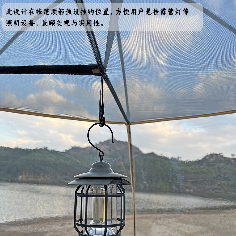 Outdoor Camping Starry Sky Transparent Tent Portable Family Mobile Sunroom Pvc Hemispherical Winter Insulation Tent