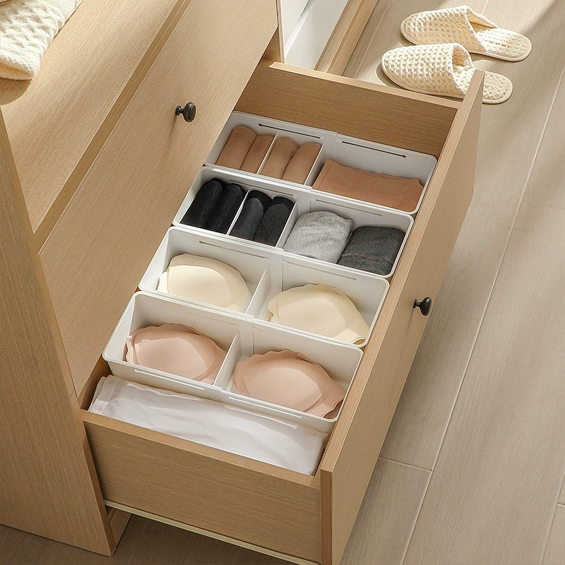 Storage box for boxes, tableware, cosmetics, stationery, clips included
