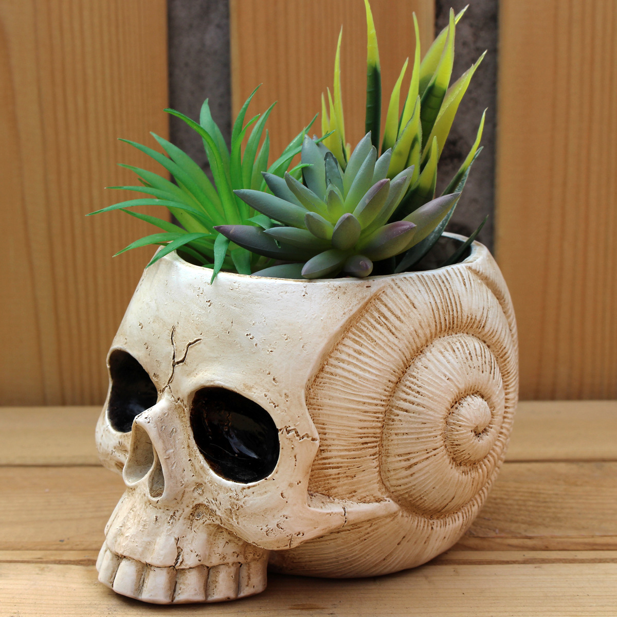 Halloween Resin Flower Pot Simulation Succulent Plant Flower Pot Horror Skull Ghost Festival Potted Plant Decoration Candy Bowl Now