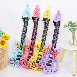 Cartoon Aluminum Film Guitar Balloon Toy Kidsren's Birthday Balloon Decoration Holiday Celebration Decoration Birthday Arrangement Balloon