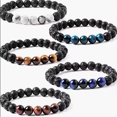 Beaded Bracelet With Natural Healing Crystals For Mind Balance_voghion.com