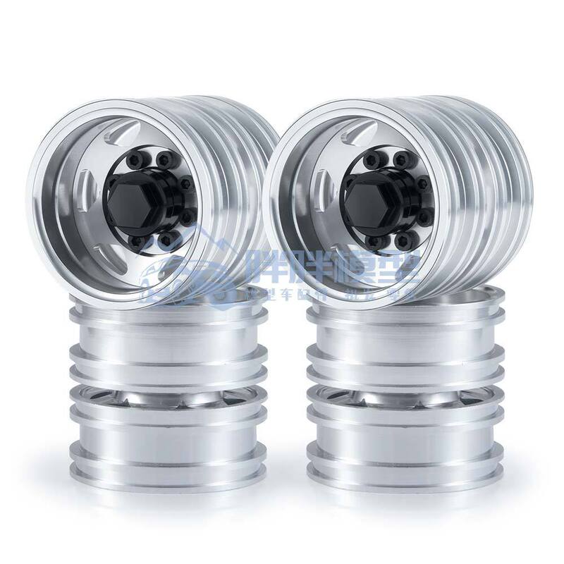 Simulation Model Car Tamiya 1/14 Tamiya Tractor Truck Engineering Vehicle Cnc Metal Rear Hub 2 Pack