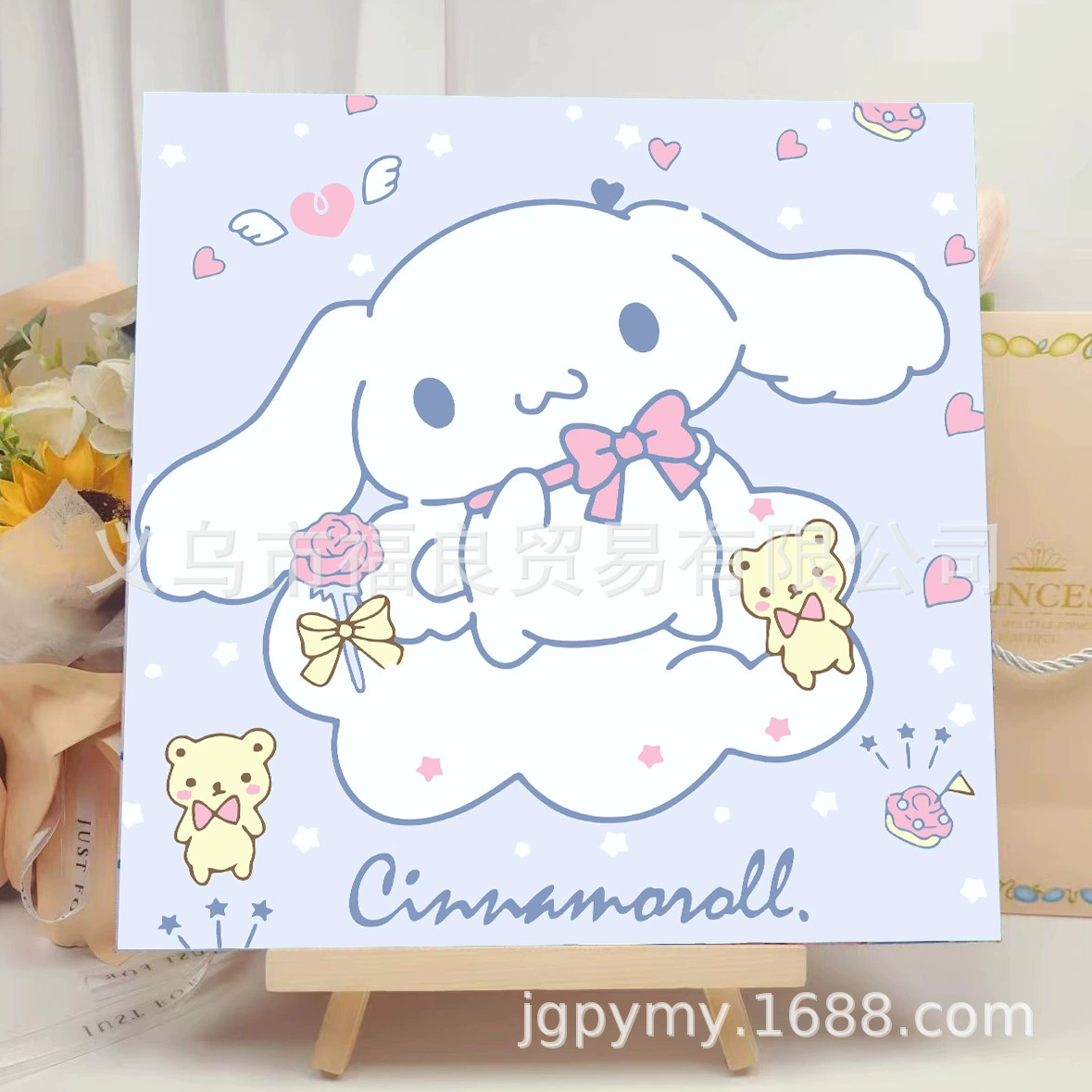 Набор алмазной мозаики DIY 30×30 см, деревянная рама, стразы и инструменты для выкладки