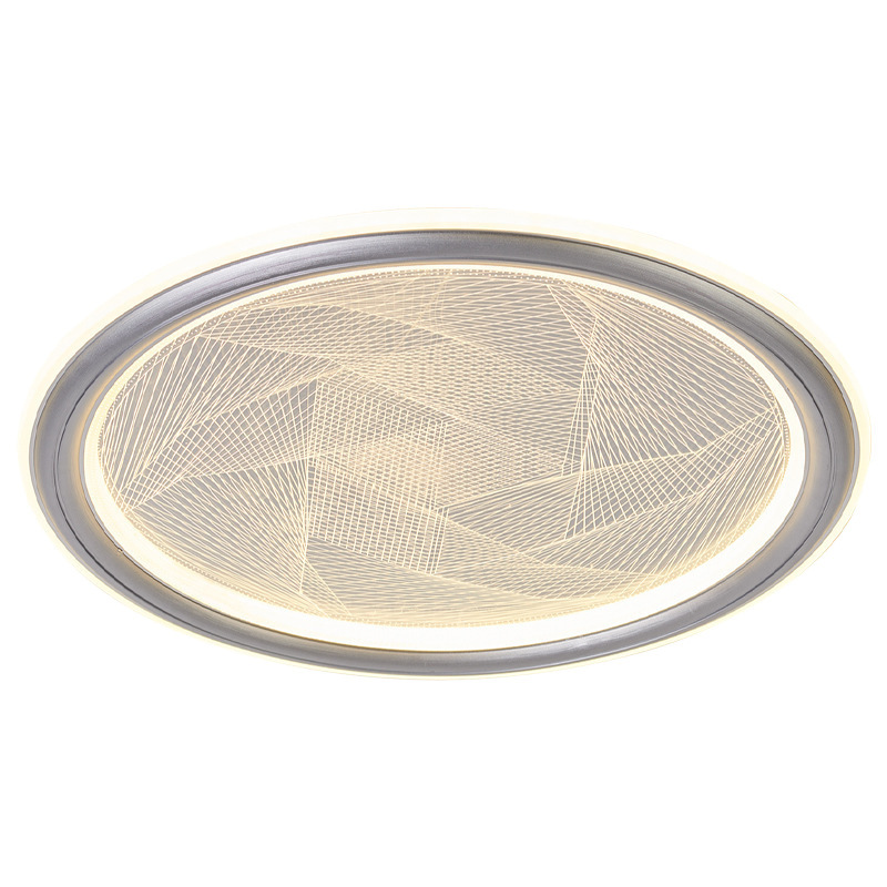 Luz de lujo minimalista redonda lámpara de techo 2024 nueva luz de dormitorio de espectro completo líneas de arte de lámparas de habitación de cristal de diamante