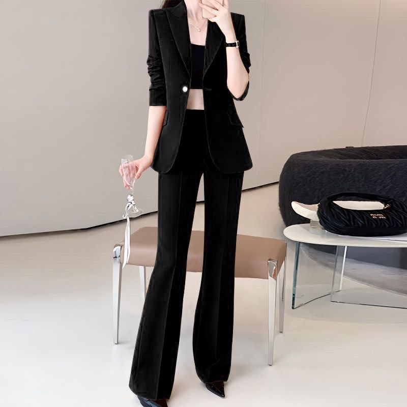 Women's Clothing Fashion Professional Suit Women Spring and Autumn High end Western Style Suit Slim Temperament Celebrity Two piece Suit_voghion.com